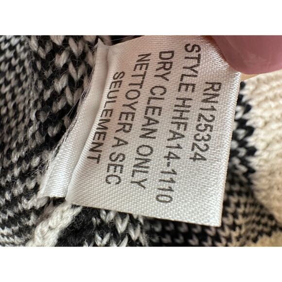 Haute Hippie Pullover Sweater Crewneck #animalcore Knit Cream Black Size M/L - Picture 7 of 7